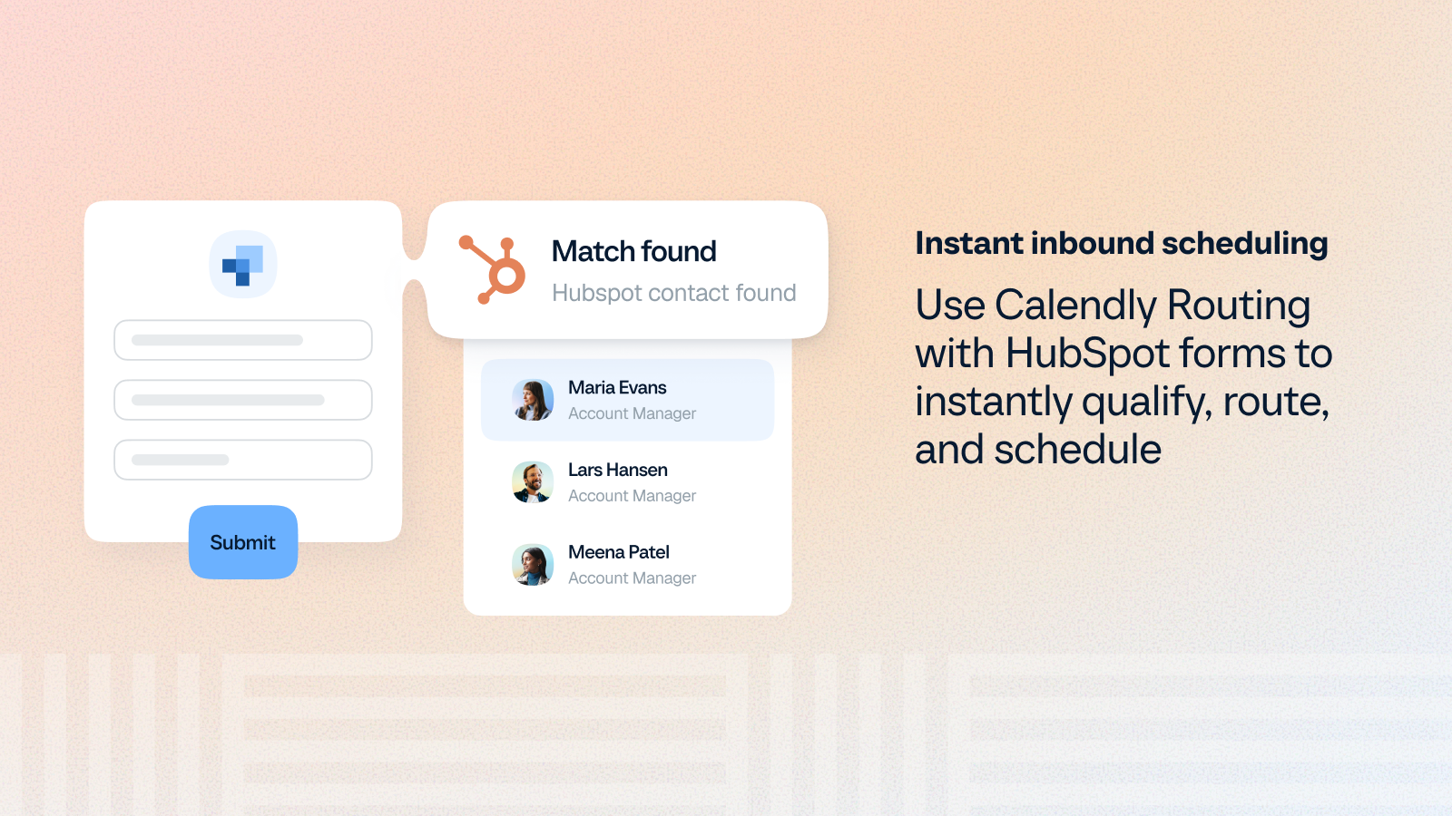Instantly schedule from HubSpot forms