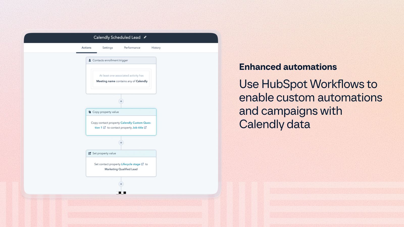 Power HubSpot workflows with meeting data